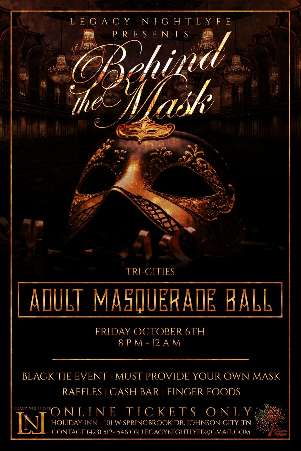 black tie event flyer