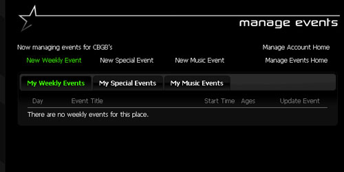 Manage Events Shot 3