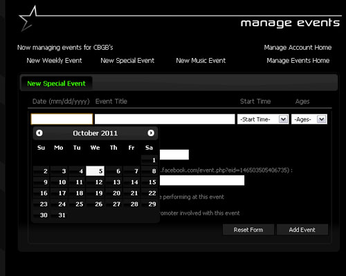 Manage Events Shot 6