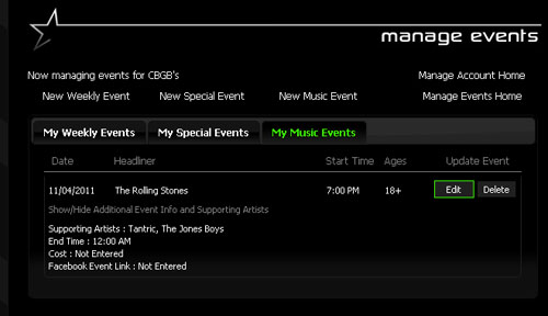 Manage Events Shot 7