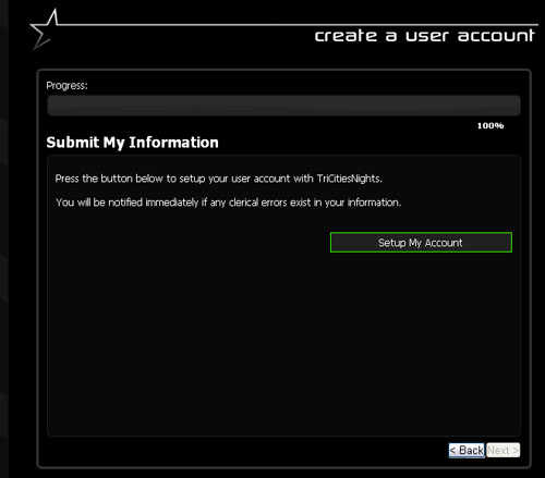 User Sign Up Shot 5 User Sign Up Shot 5